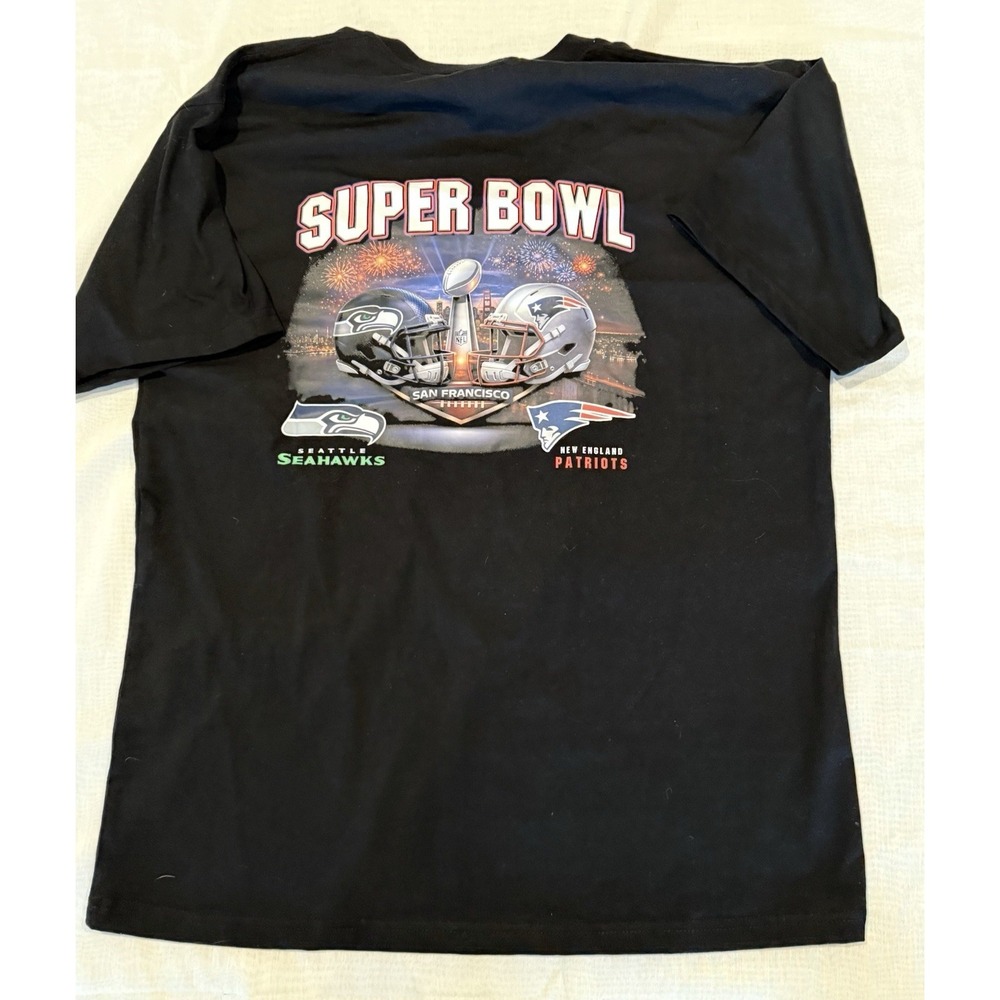 New England Patriots vs Seattle Seahawks Super Bowl LX T-shirt Size XL